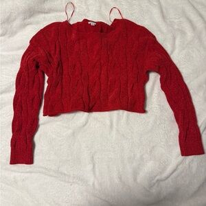 Garage Chenille Cropped Sweater